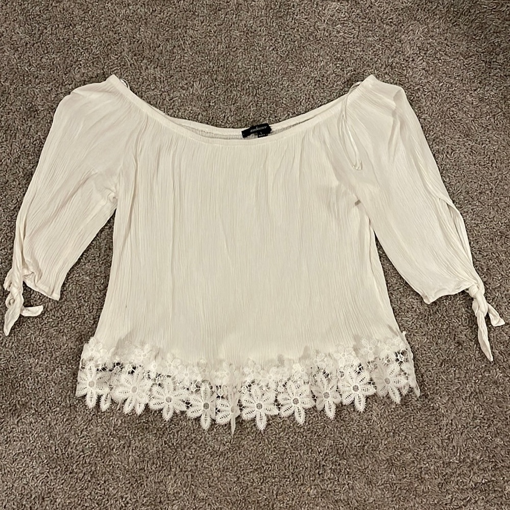 White flower blouse (worn once)